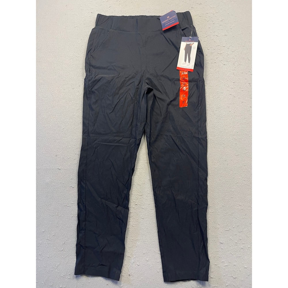 Modern Ambition Travel Pant Cotton Nylon Spandex Black Medium Womens